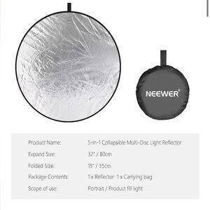 Neewer 5-in-1 Collapsible Multi-Disc Light Reflector